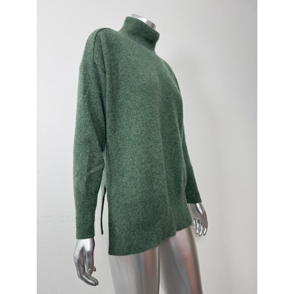 Poetry Sweaters - Poetry 100% Cashmere Sweater Womens 8 Forest Green Turtleneck Longline Knit